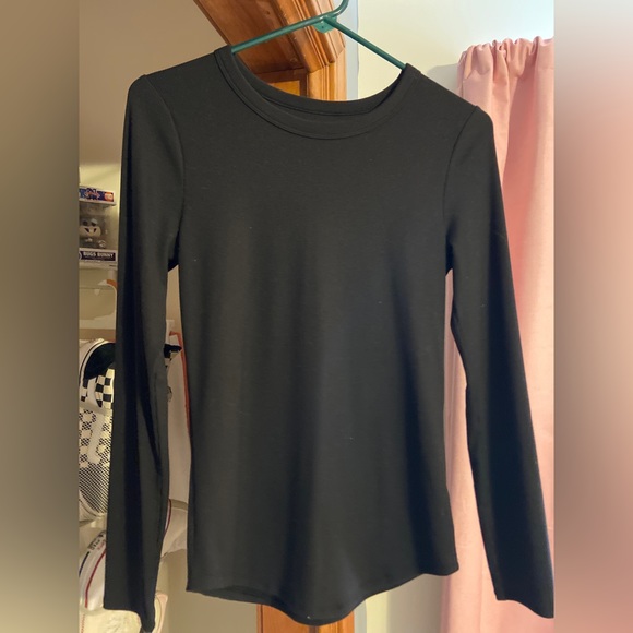 No Boundaries Tops - Time and Tru Ribbed Long Sleeve Tee